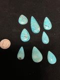 100 CTS Pear Shaped Turquoise Cabochons. Lot 8