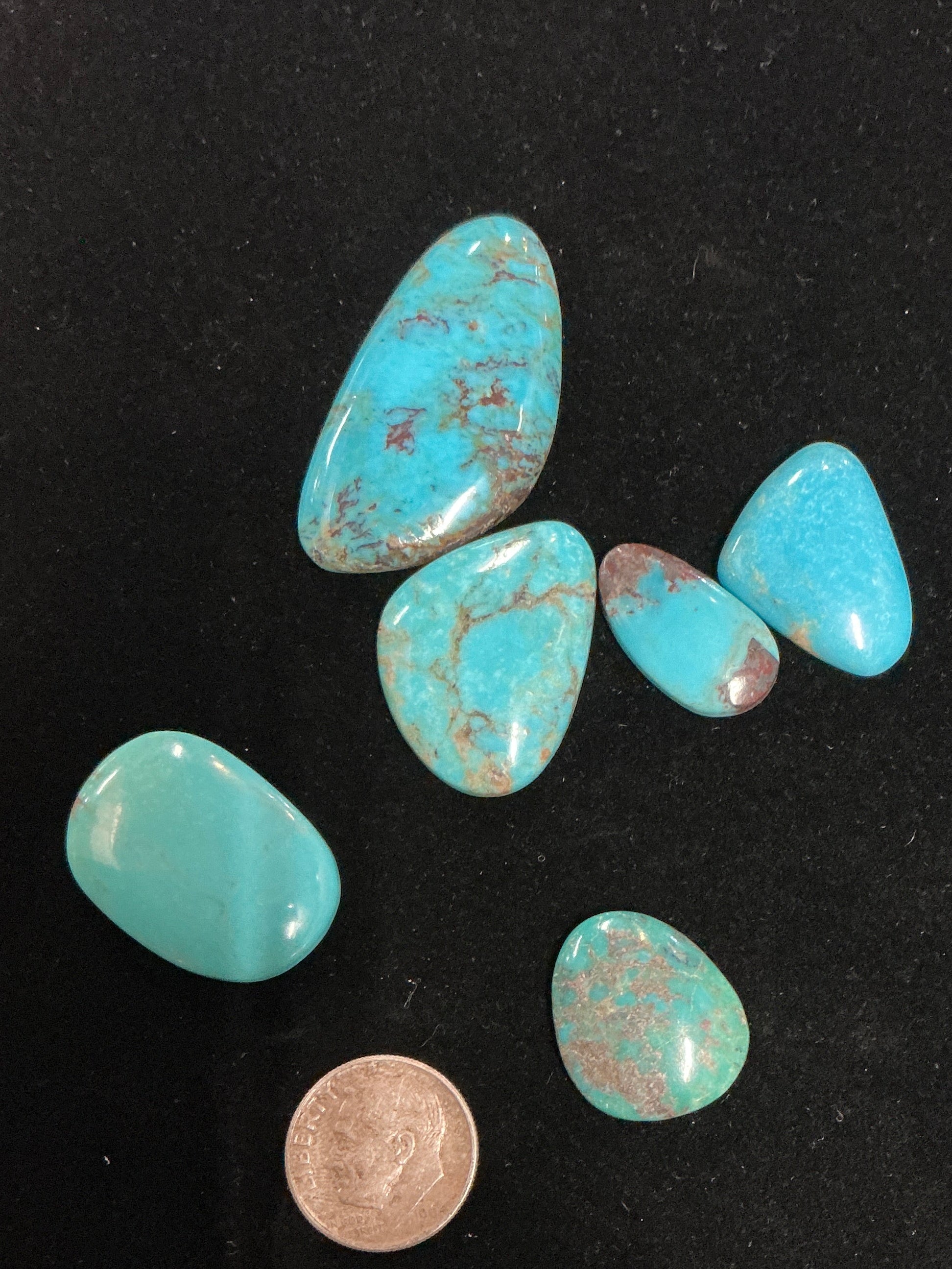 Turquoise Freeform Cabochons. 100 Carats. Lot 2. $89