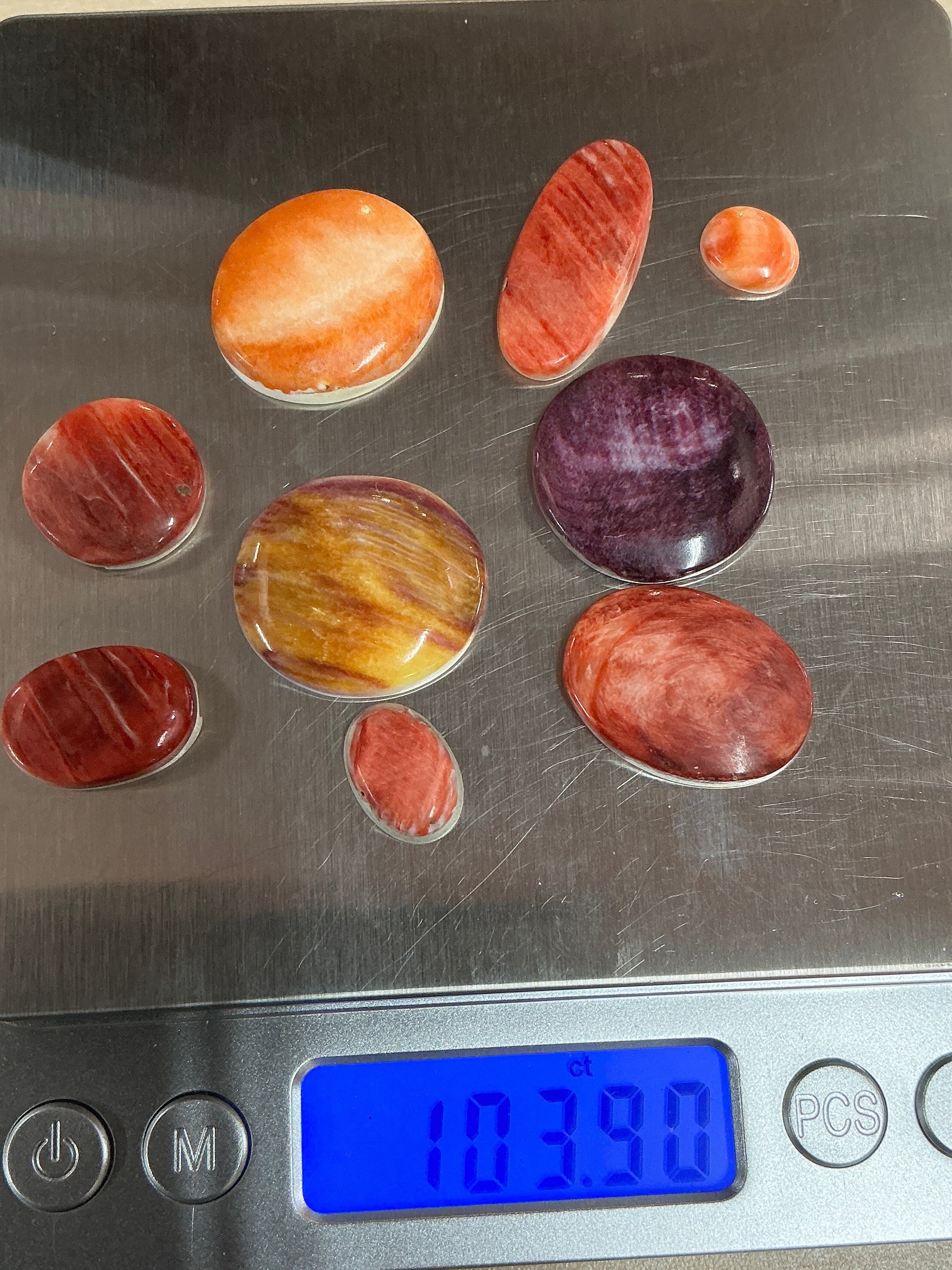 100 CARATS SPINY CABOCHONS LOT. LOT 5. $75.00