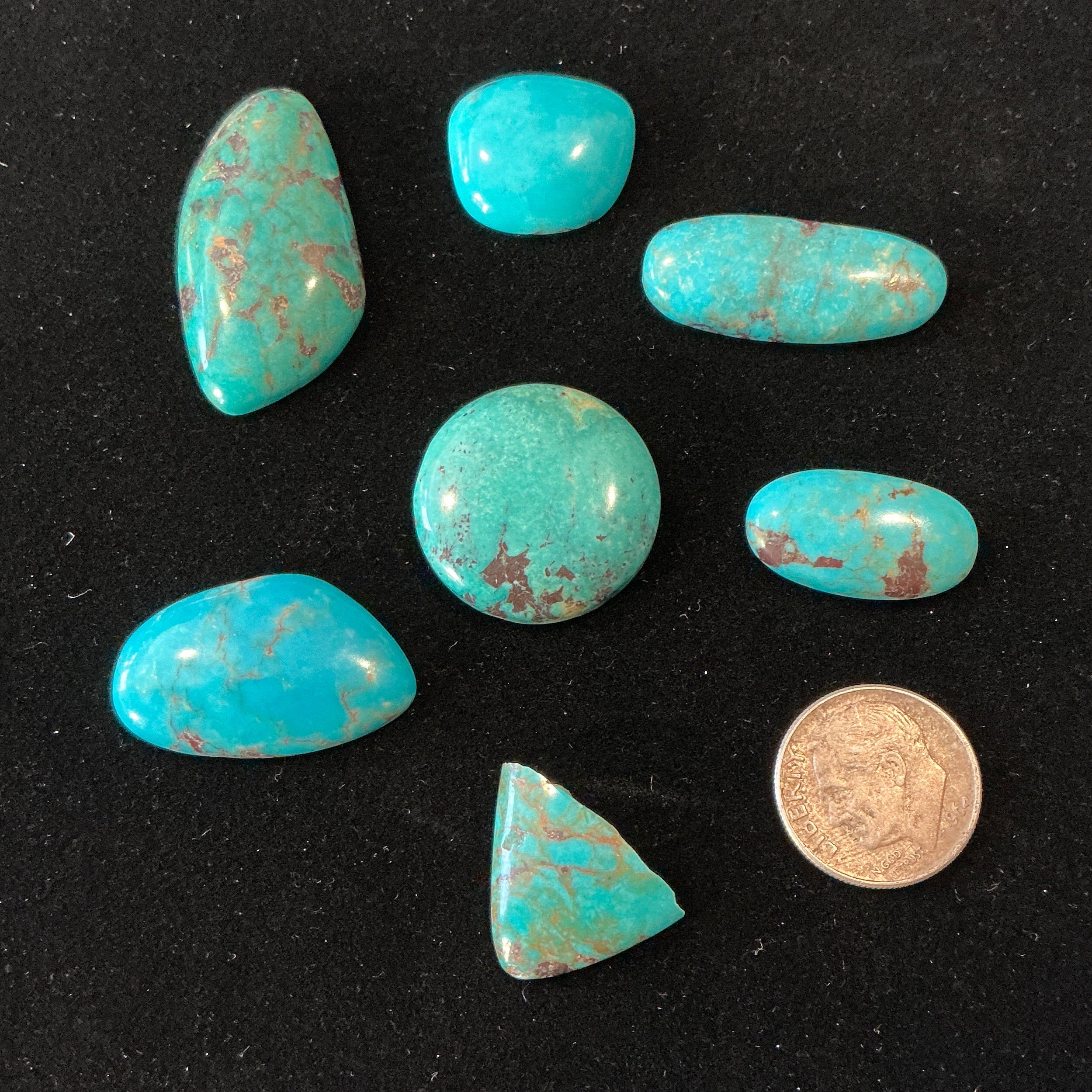 Freeform Turquoise Cabochons. ~100 Carats. Lot 7. $89