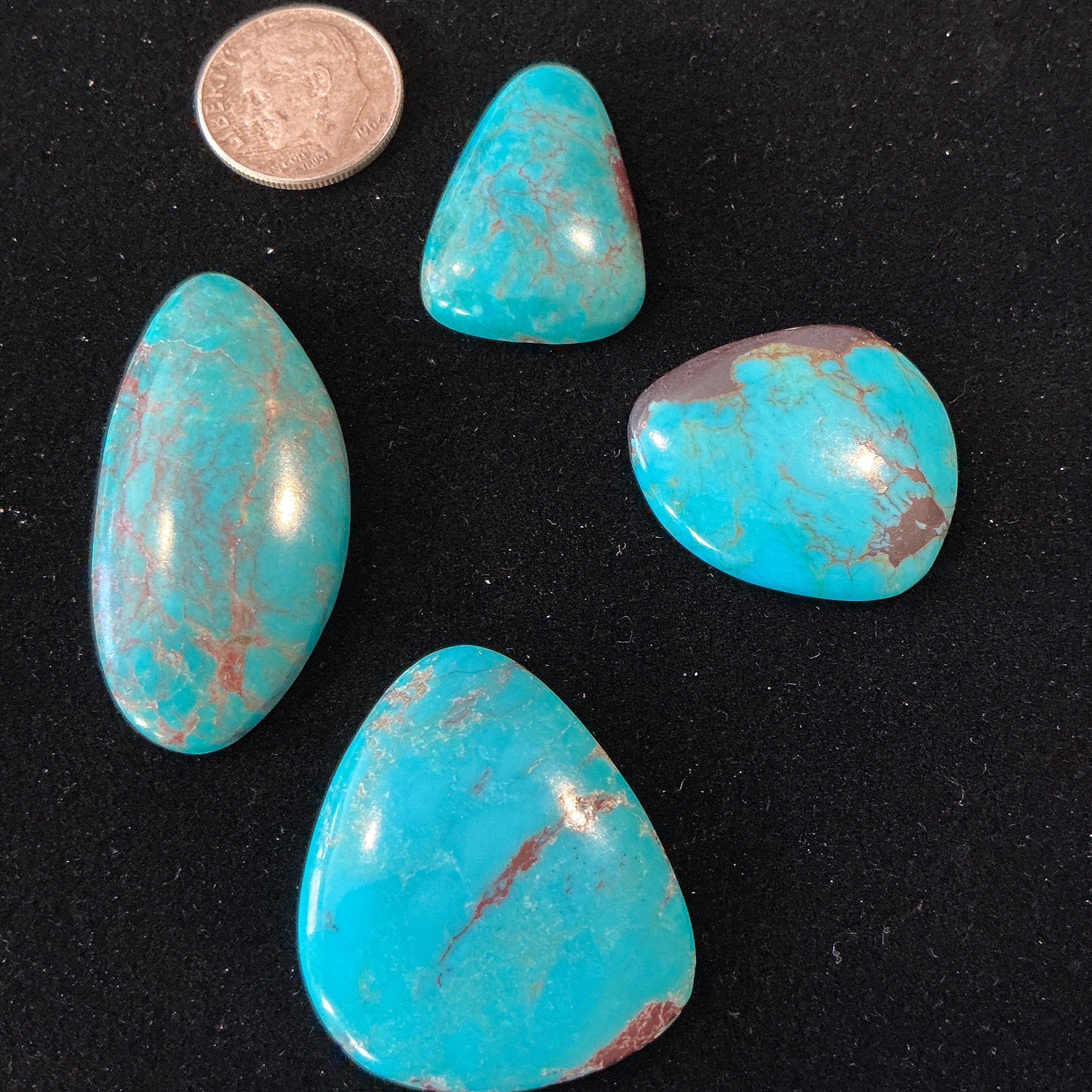 Freeform Turquoise Cabochons. ~100 Carats. Lot 9. $89