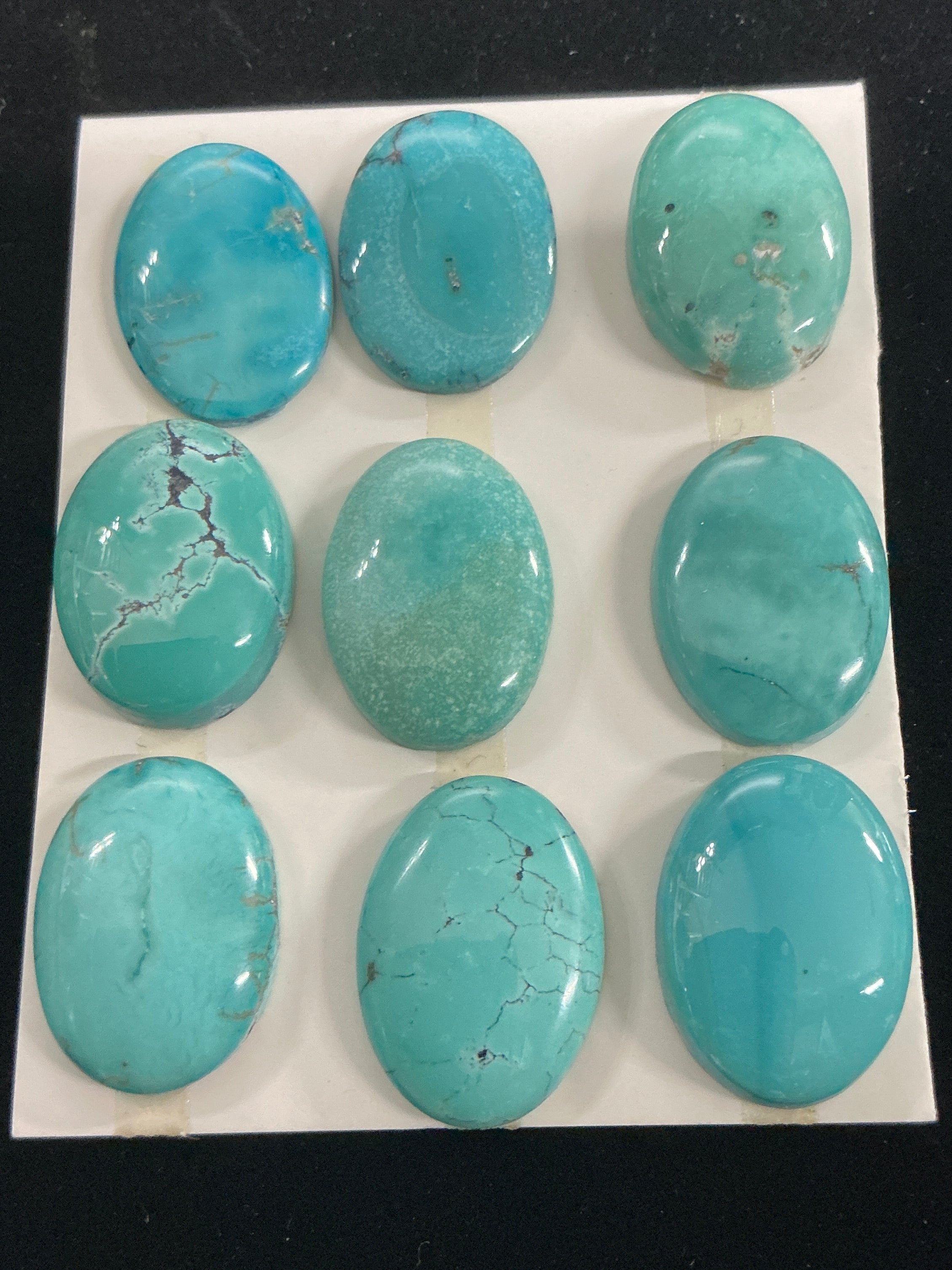 Lot of 9 Turquoise (16x24) Cabochon Card Lot 10