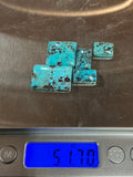 50 CTS REDSKIN TURQUOISE CABOCHONS Lot 8