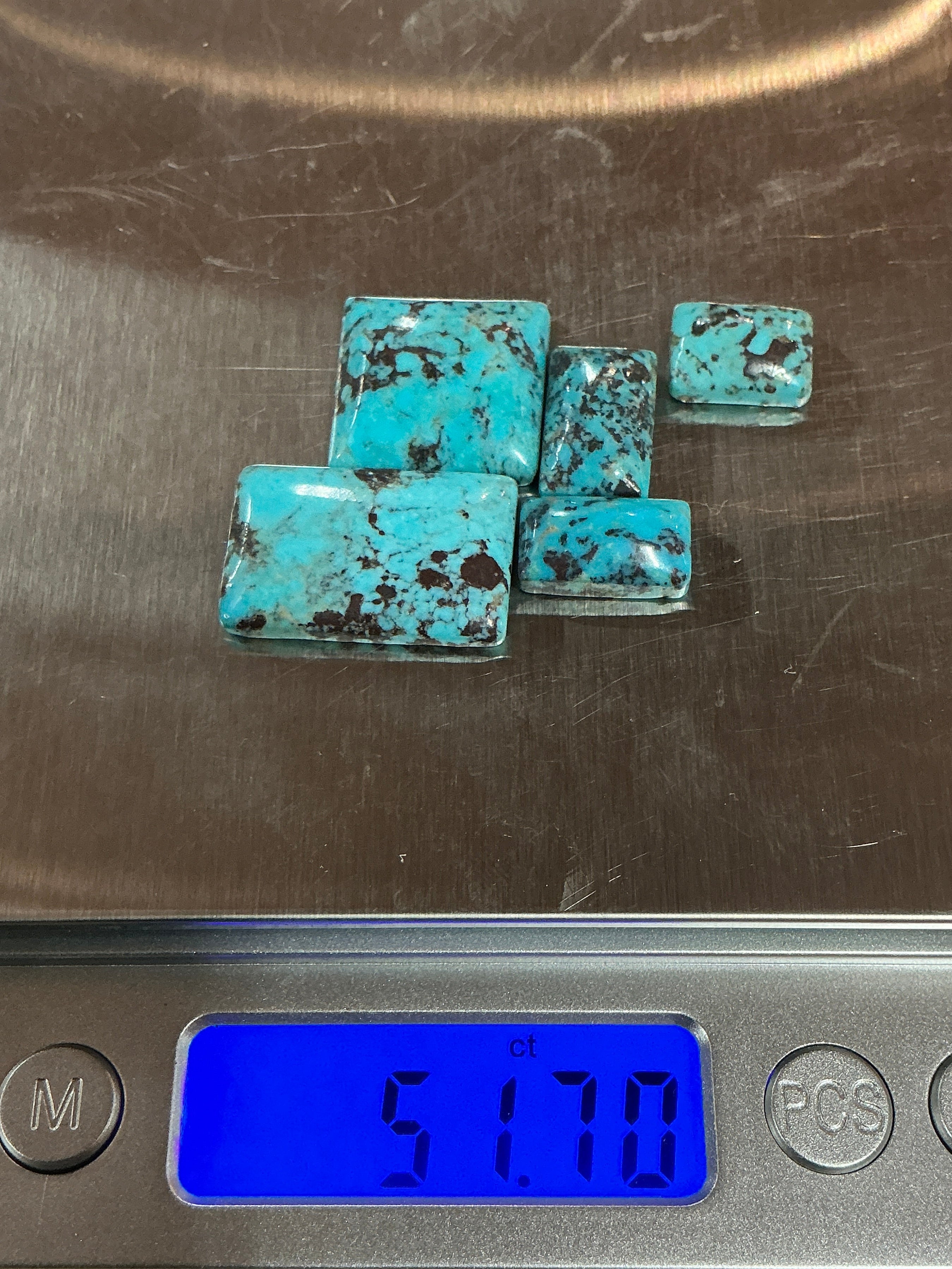 50 CTS REDSKIN TURQUOISE CABOCHONS Lot 8