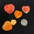 100 CTS SPINY OYSTER CABOCHONS HEARTS Lot 1