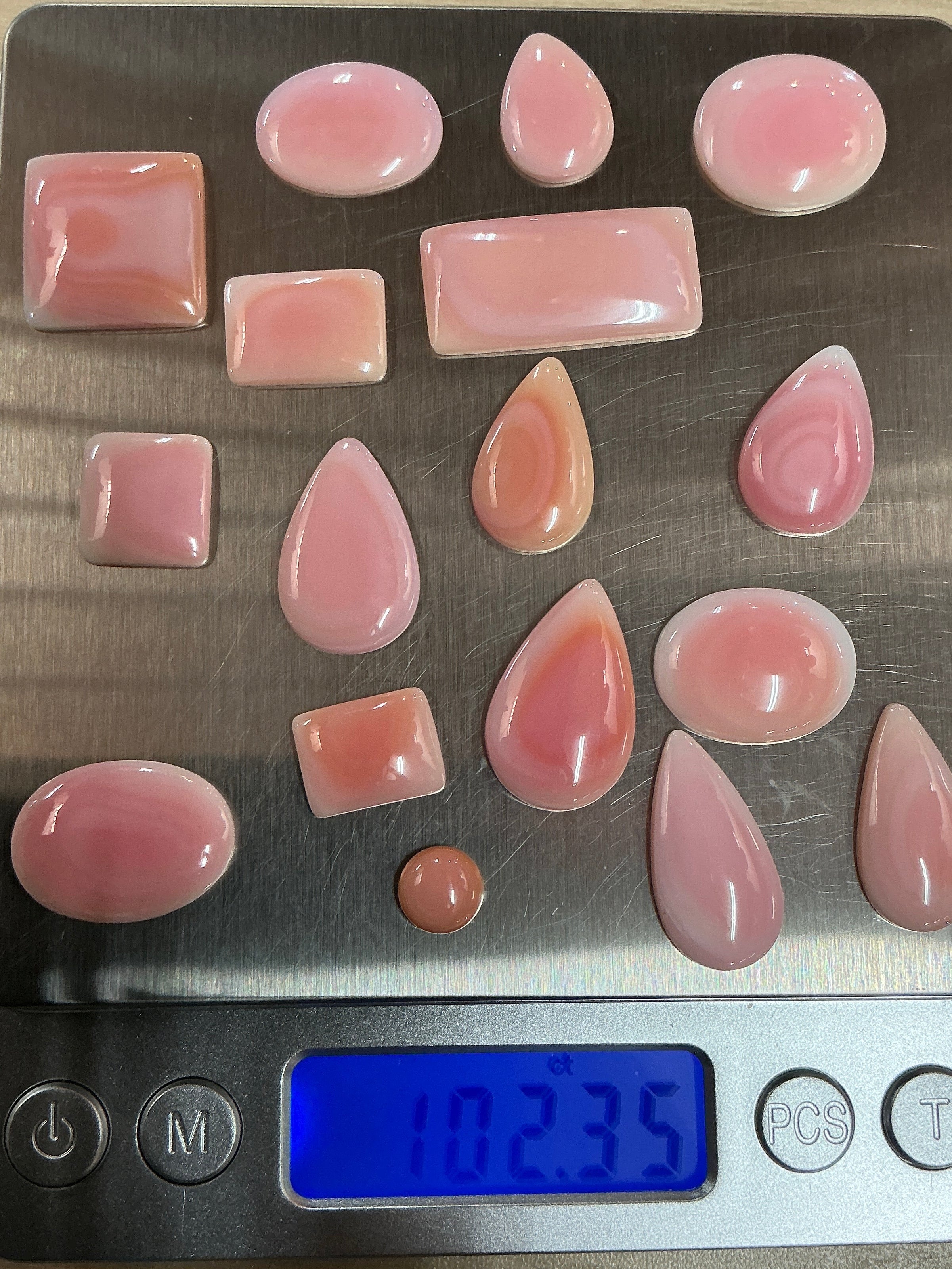Pink Conch Cabochons ~100 Carats. Lot 1. $79
