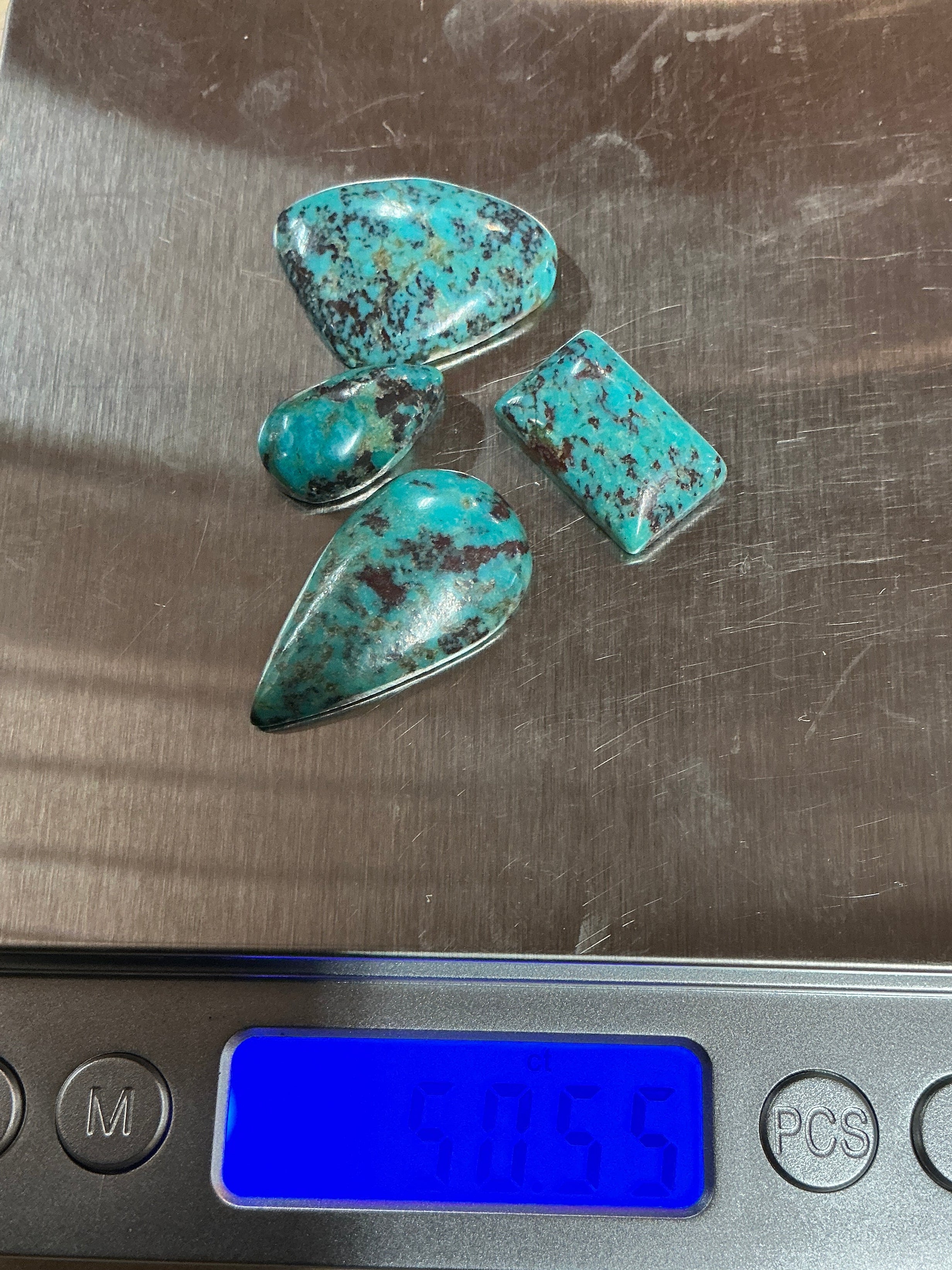 50 CTS REDSKIN TURQUOISE CABOCHONS Lot 7