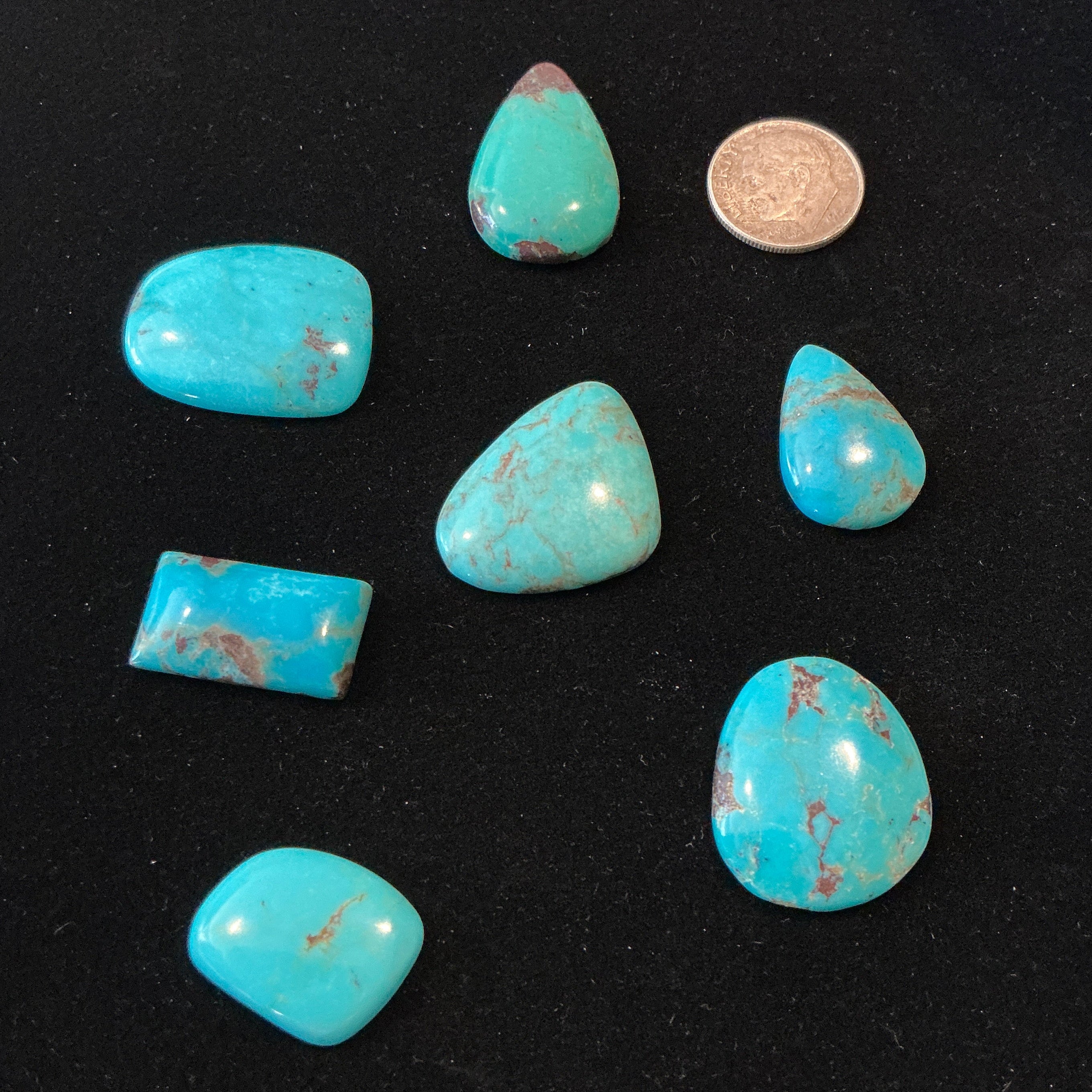 Freeform Turquoise Cabochons. ~100 Carats. Lot 6. $89