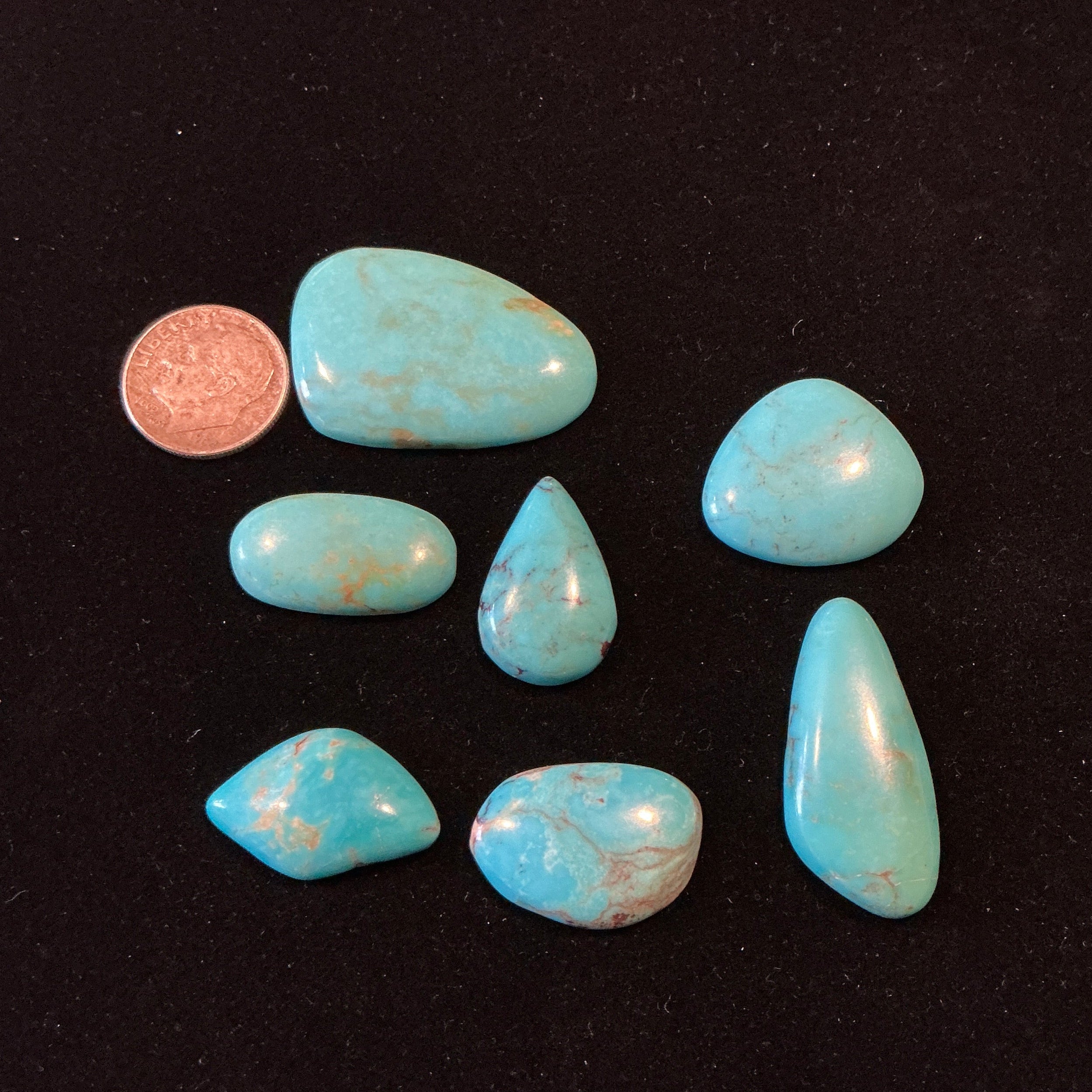 Freeform Turquoise Cabochons. ~100 Carats. Lot 3. $89