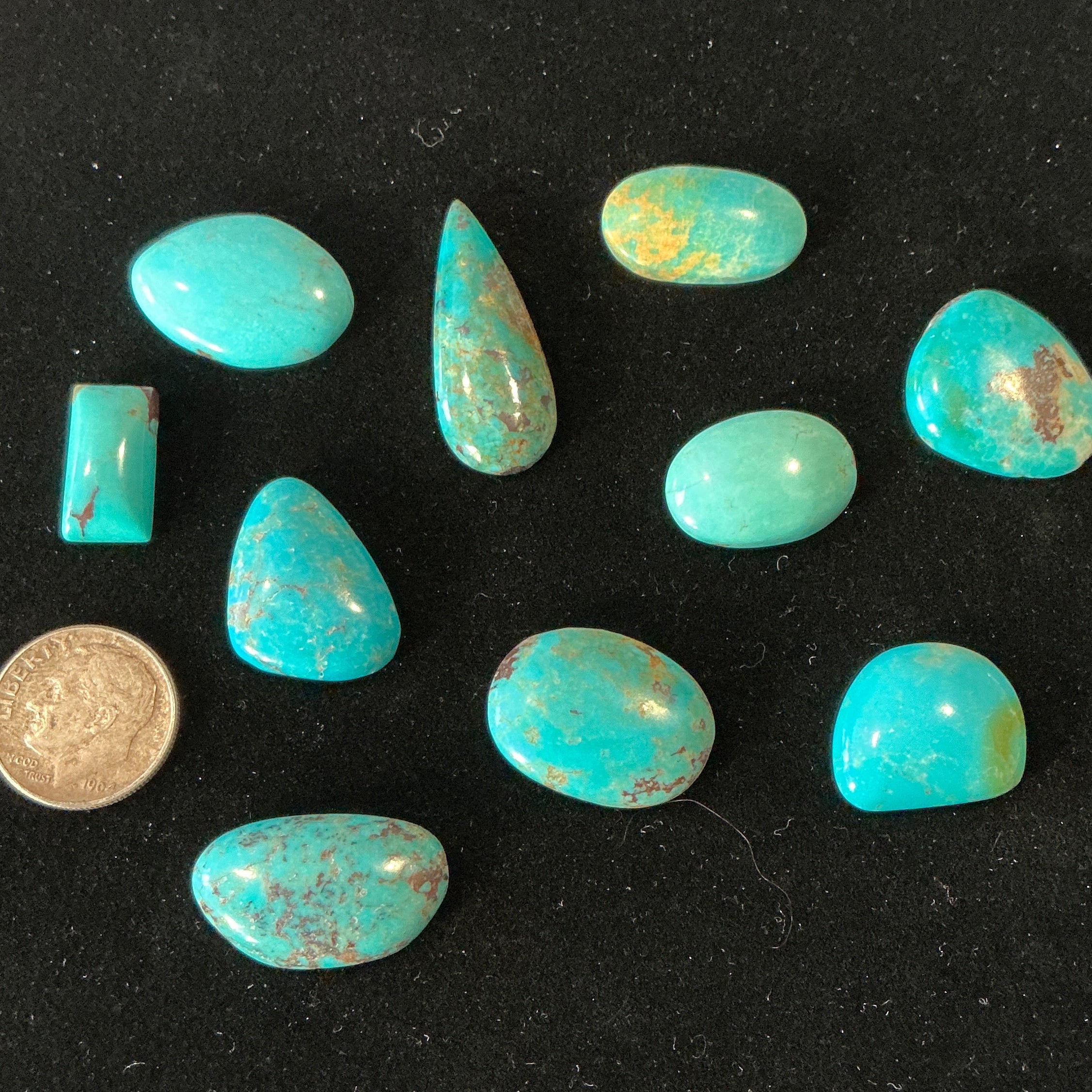 Freeform Turquoise Cabochons. ~100 Carats. Lot 4. $89