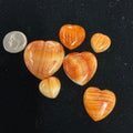 100 CTS SPINY OYSTER CABOCHONS HEARTS Lot 3