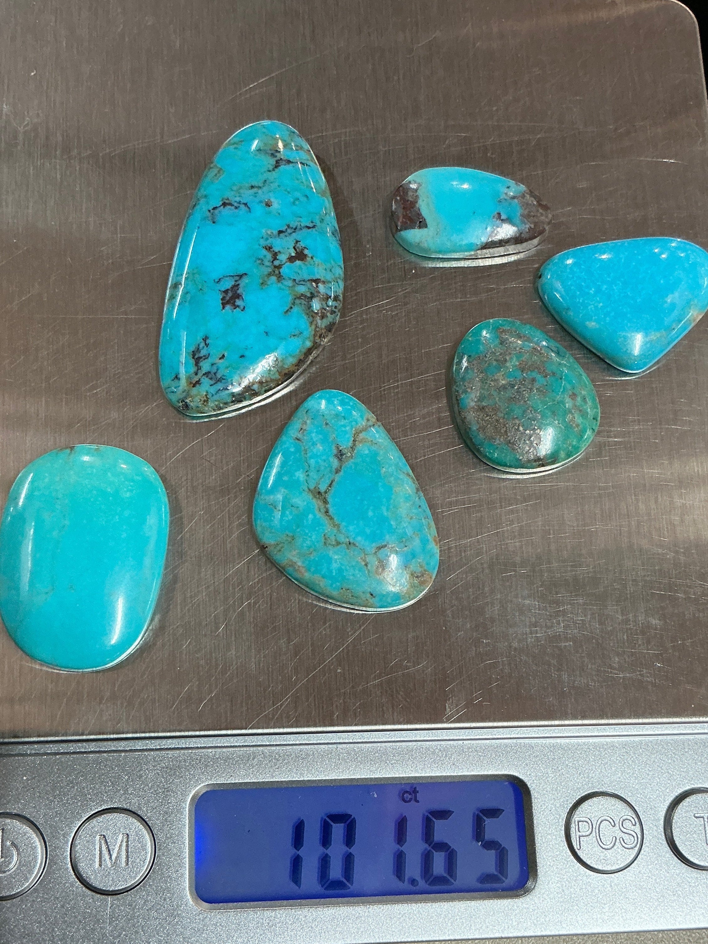 Turquoise Freeform Cabochons. 100 Carats. Lot 2. $89