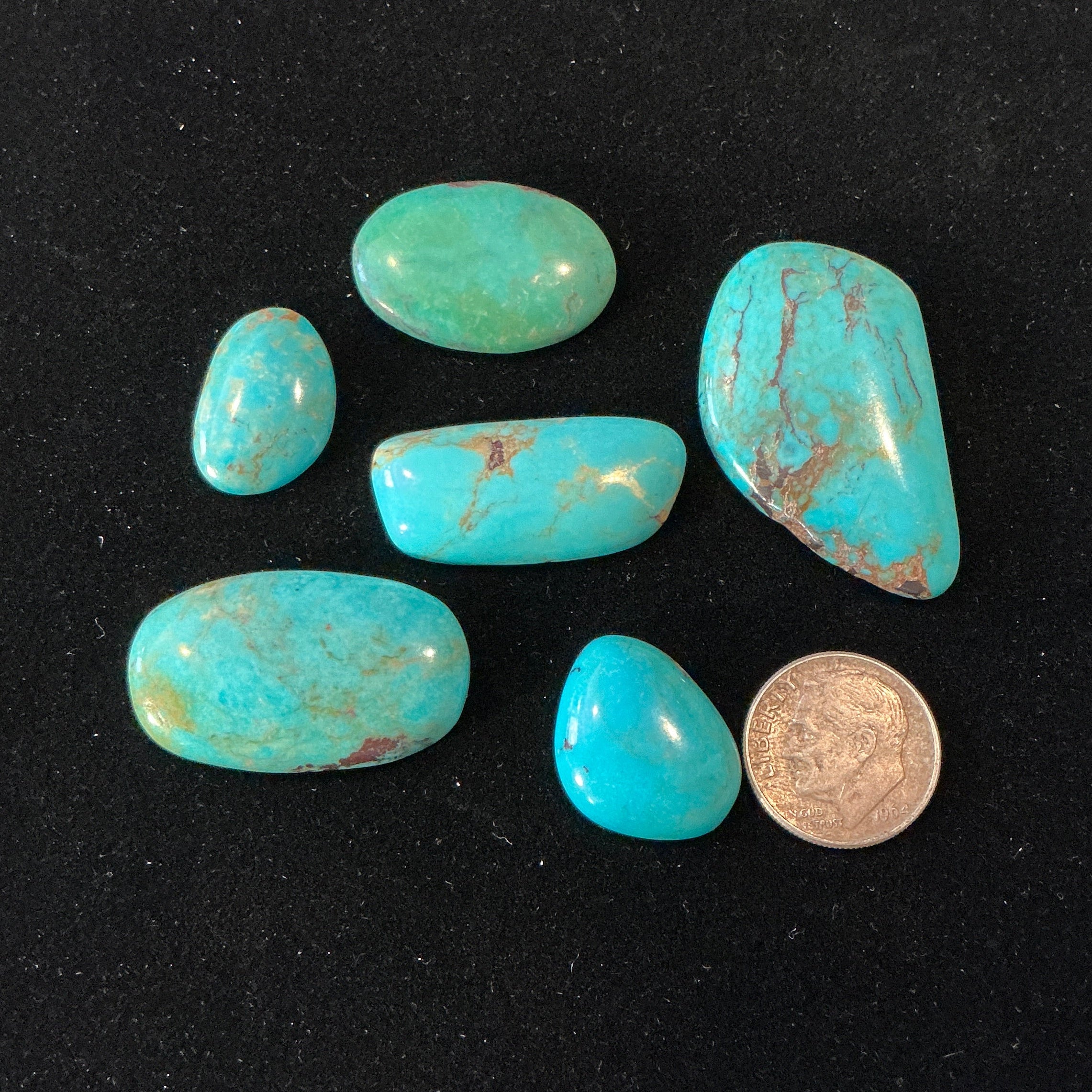 Freeform Turquoise Cabochons. ~100 Carats. Lot 10. $89