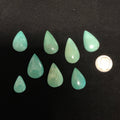 100 CTS Pear Shaped Turquoise Cabochons. Lot 1