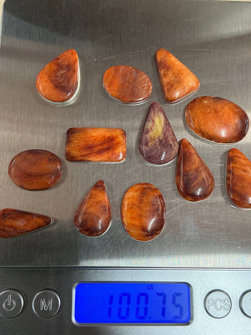 100 CARATS SPINY CABOCHONS LOT. LOT 9. $75.00