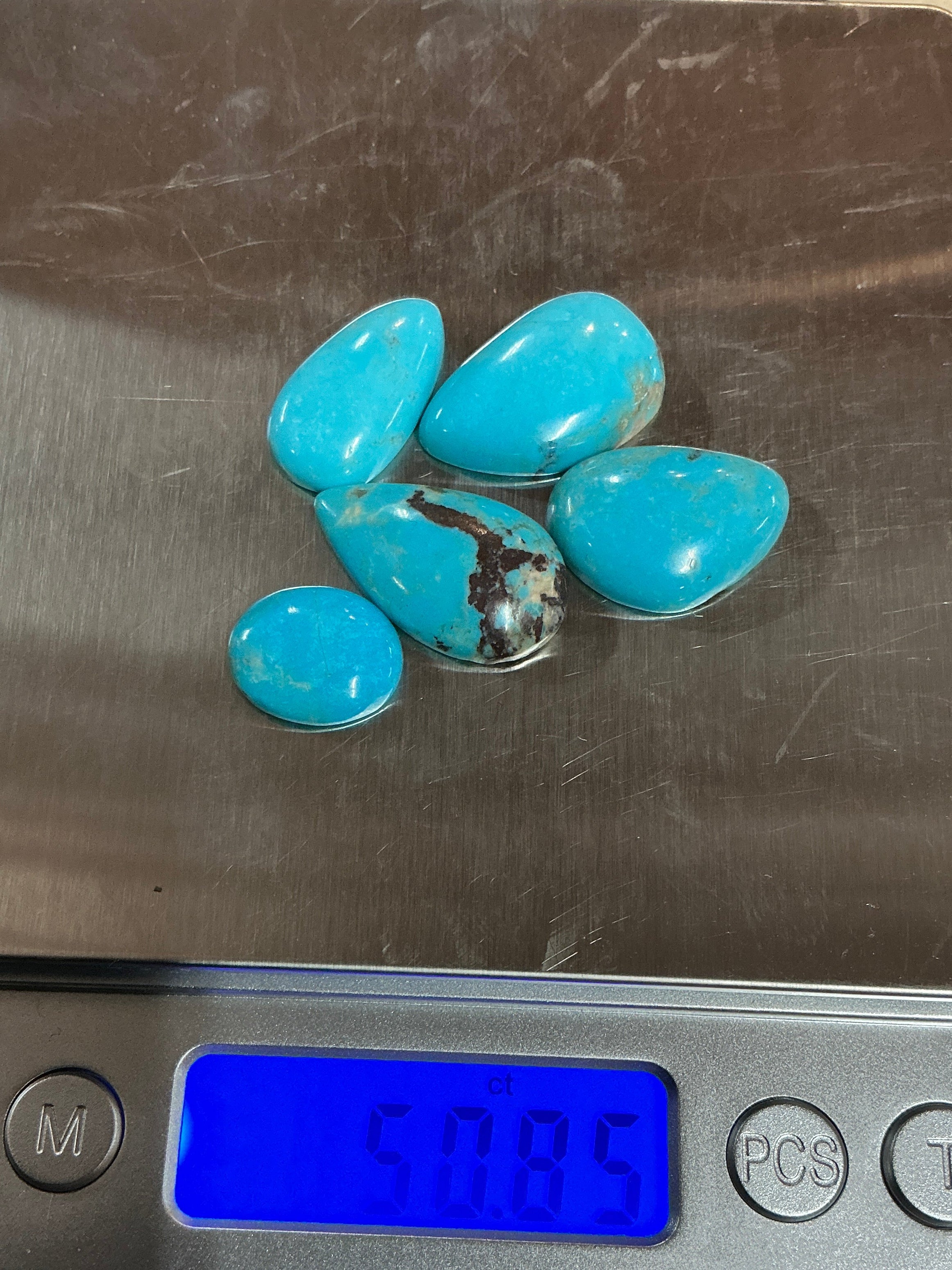 50 CTS BLUE ARIZONA TURQUOISE CABS $50 Lot 14