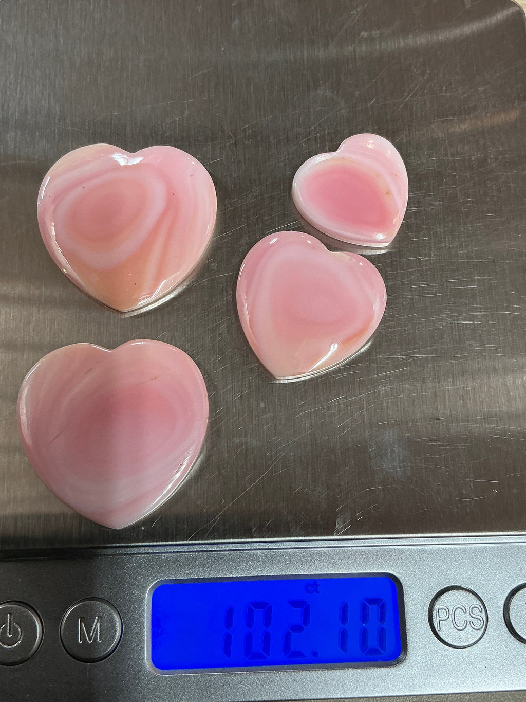 100 CTS PINK CONCH CABOCHONS HEARTS Lot 7