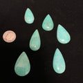 100 CTS Pear Shaped Turquoise Cabochons. Lot 6