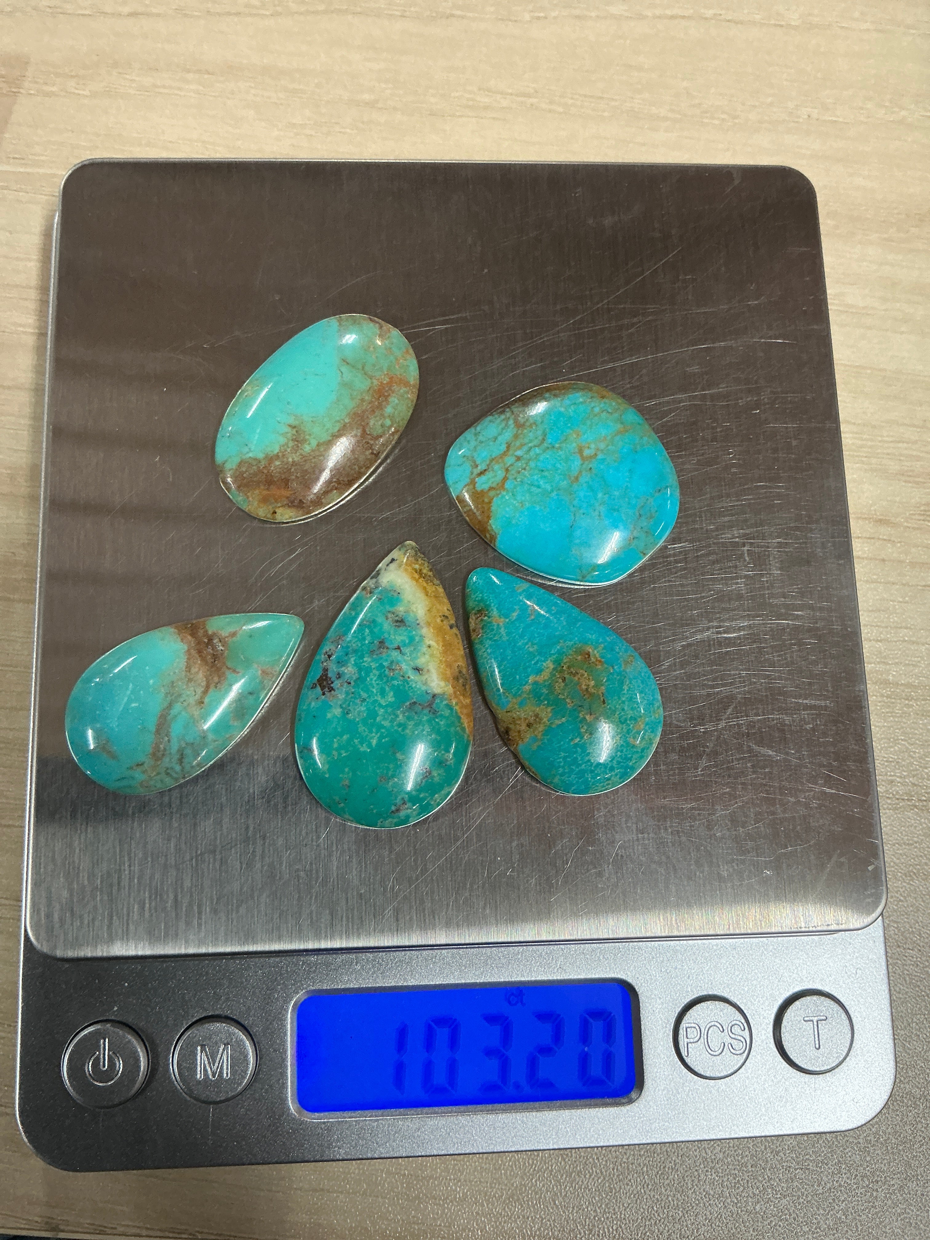 AJAX Turquoise Cabochons ~103 Carats. Lot 1. $90.