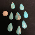 100 CTS Pear Shaped Turquoise Cabochons. Lot 2