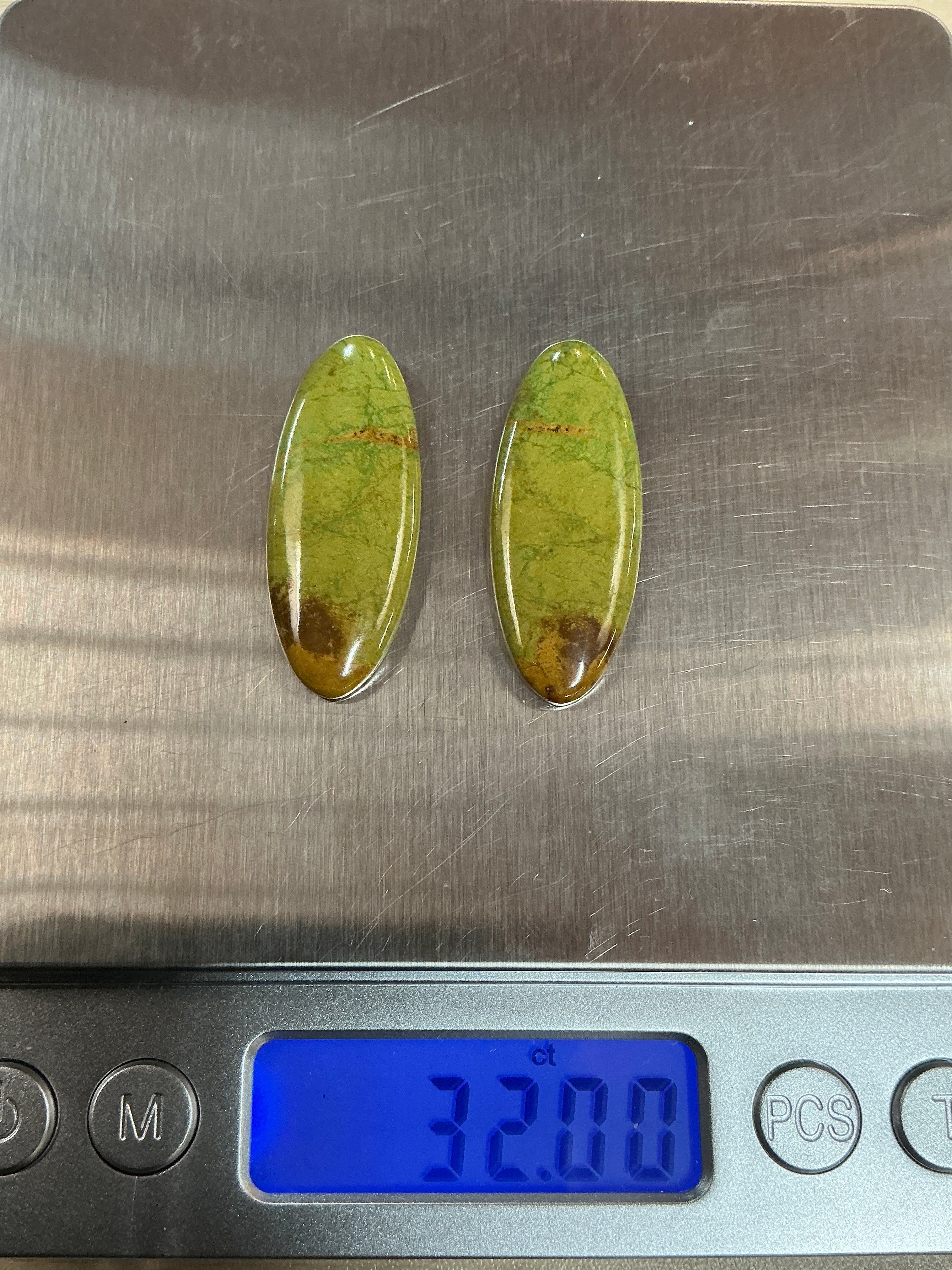 King Manassa Turquoise Cabochons. 32 Carats. Lot 1. $48