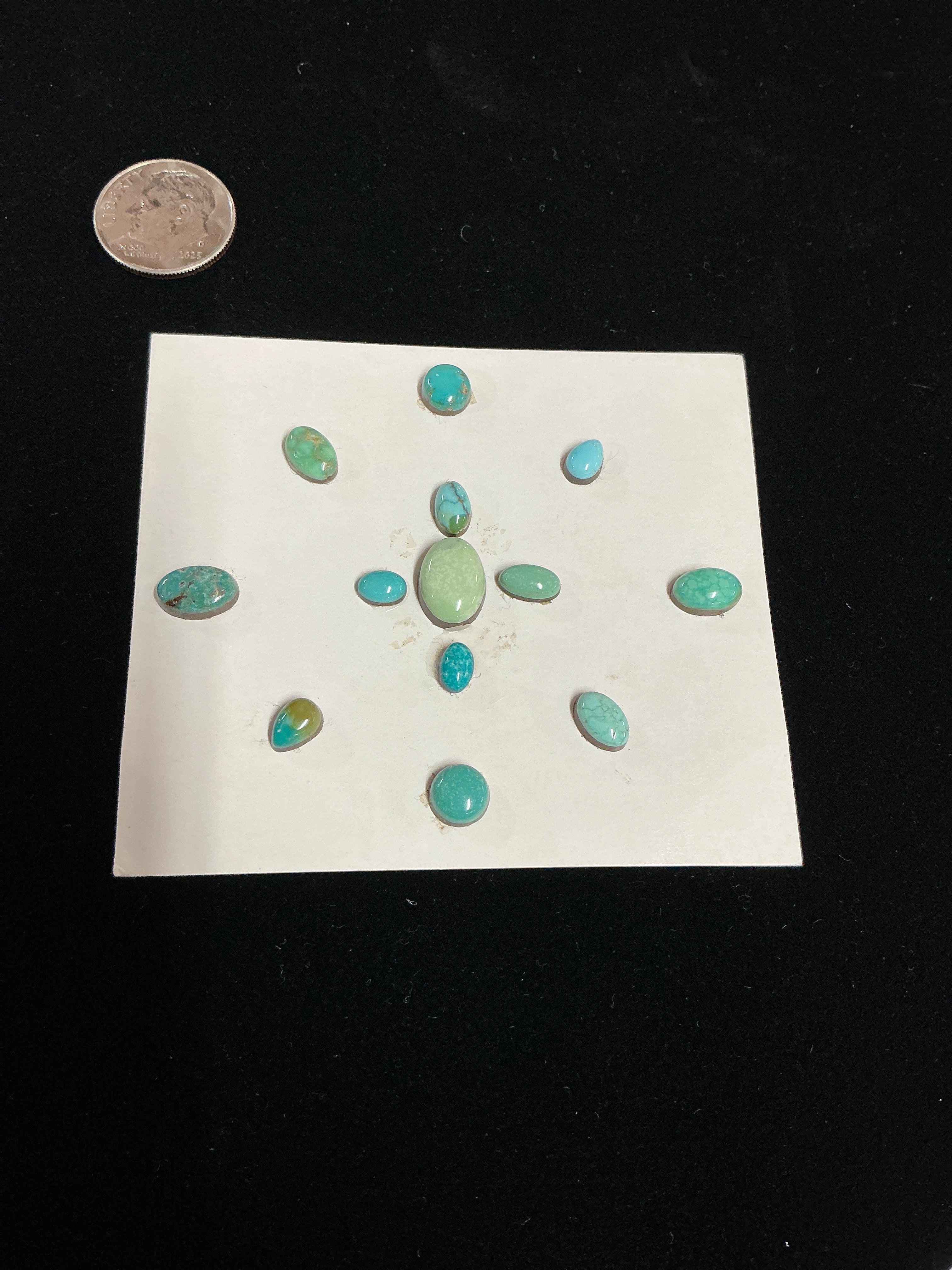 Carrico Lake Turquoise Cabochon Card. Lot 3. $45