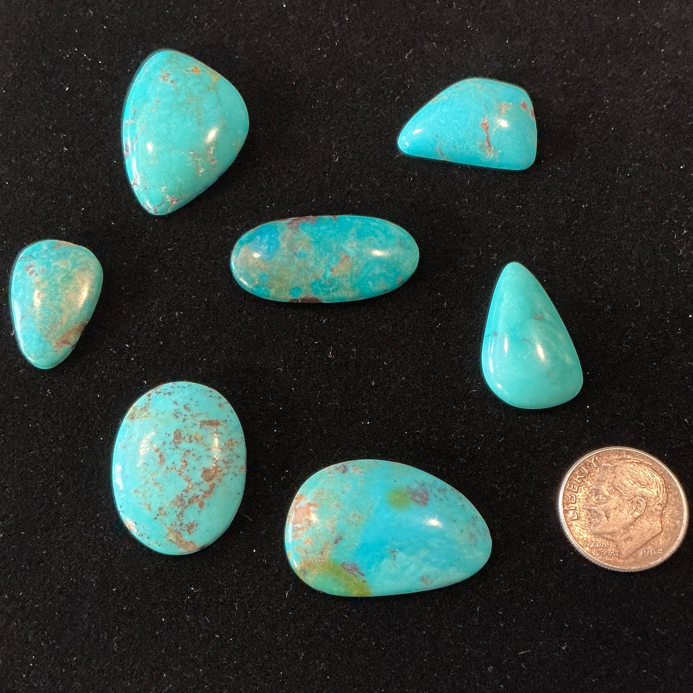 Freeform Turquoise Cabochons. ~100 Carats. Lot 11. $89