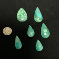 100 CTS Pear Shaped Turquoise Cabochons. Lot 3