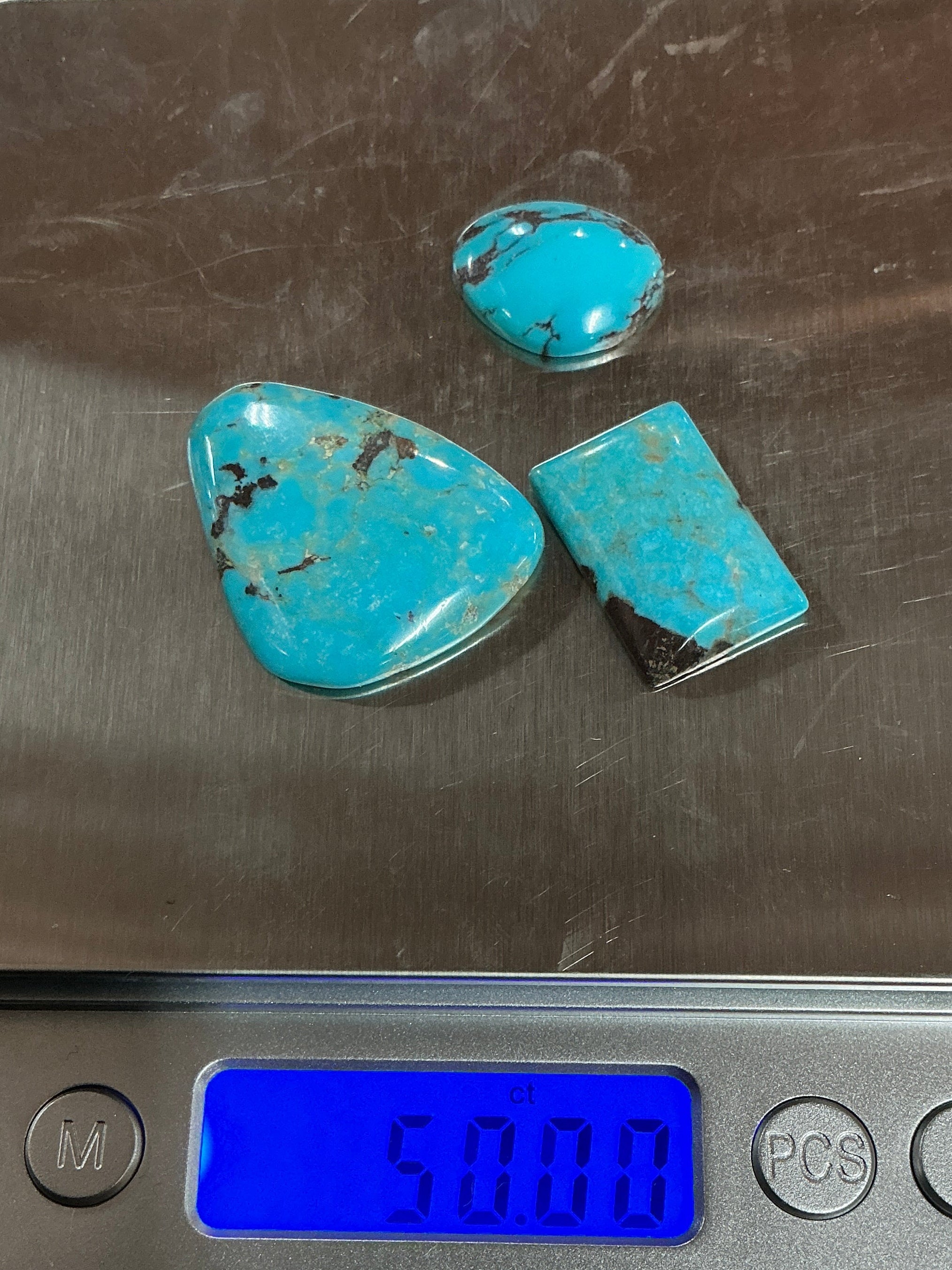 50 CTS BLUE ARIZONA TURQUOISE CABS $50 Lot 15