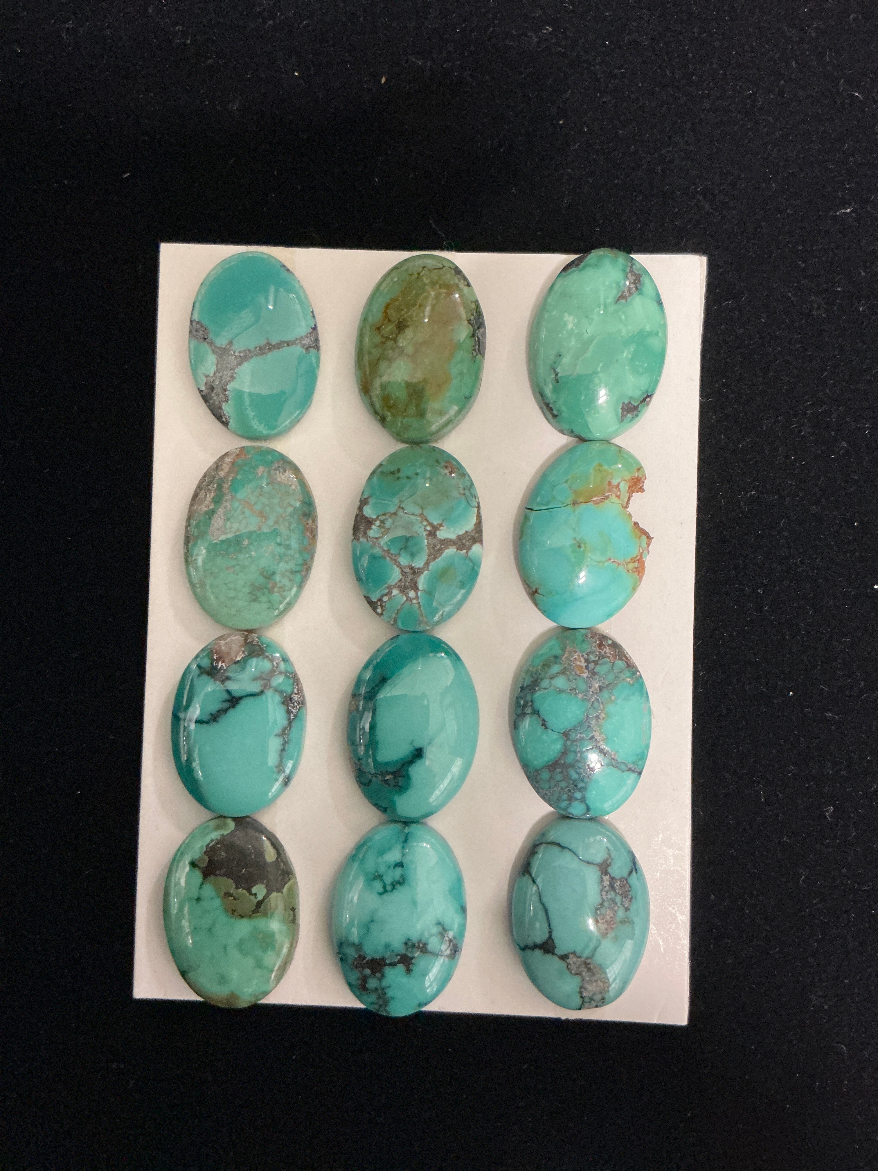 Turquoise Cabochon Card. Lot 33